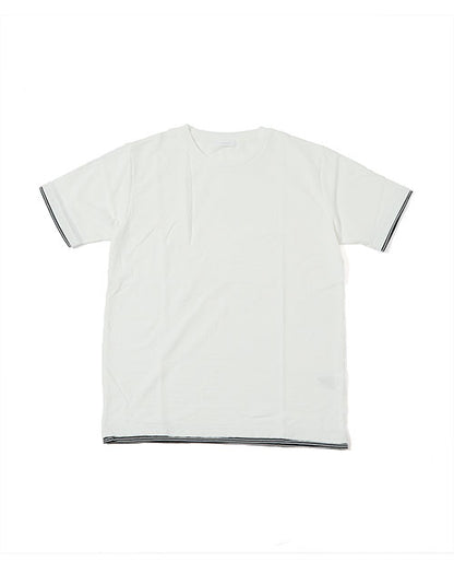 フェイクレイヤードデザインオルテガジャガード半袖Ｔシャツ
