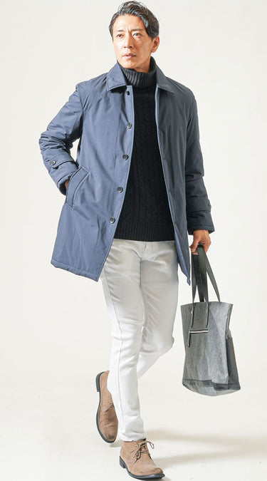 40代メンズにおすすめの白パンツコーデの例