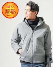 サーモアリーナフード付き中綿ダウンジャケット