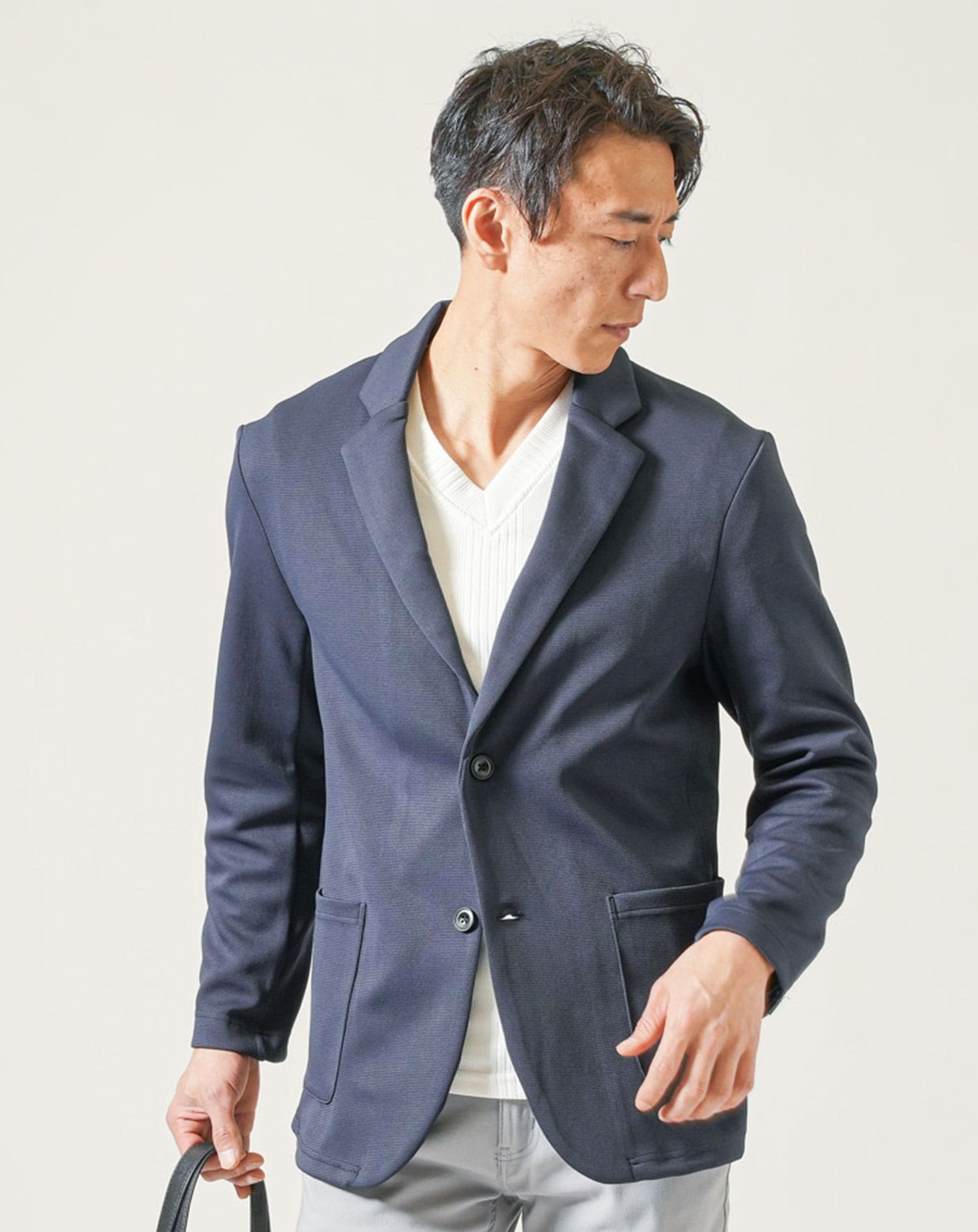 デペトリロ メンズテーラードジャケット ネイビー 50 本切羽 デペトリロ メンズテーラードジャケット ネイビー 50 本切羽