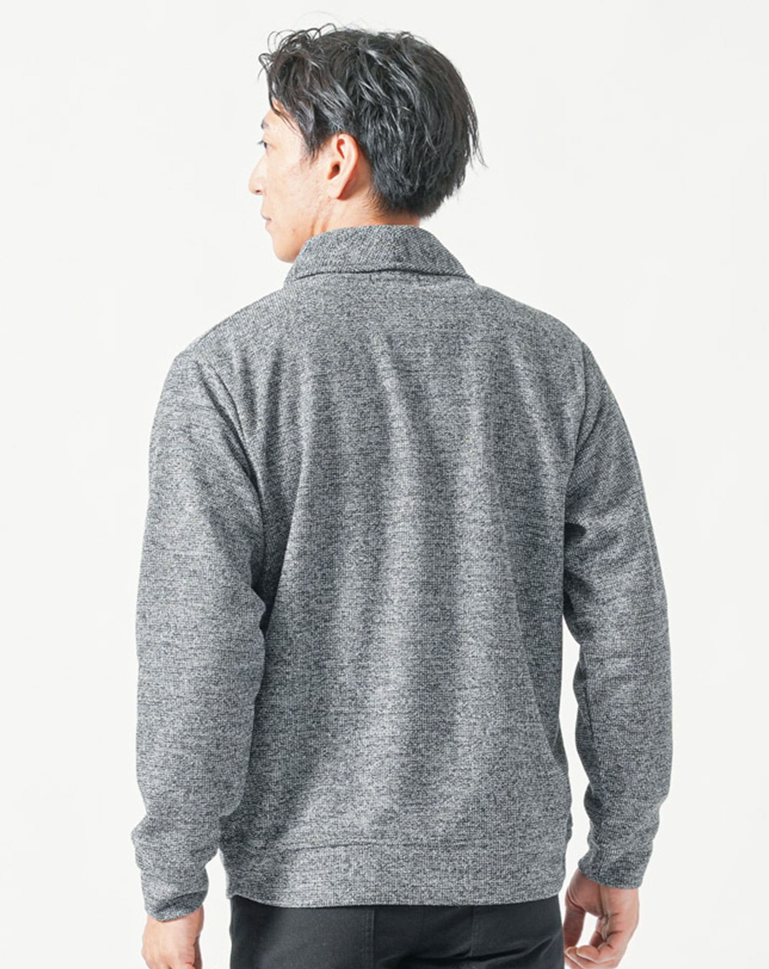 メランジショールカラー長袖カーディガン カーディガン メンズ