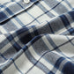 綿麻素材チェックデザインボタンダウン半袖シャツ