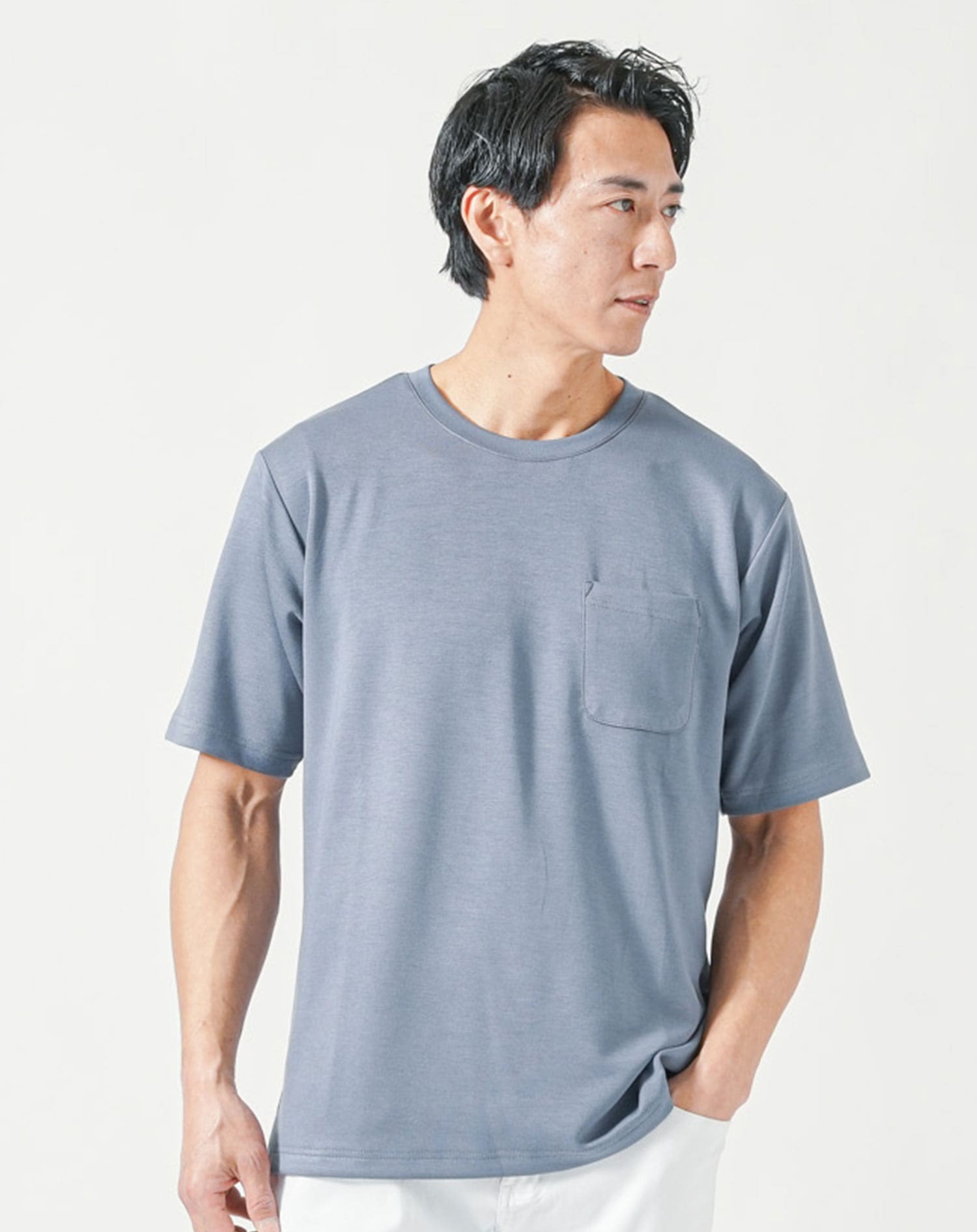 接触冷感】ルージュチェリーレーヨンロゴTシャツ&ロングパンツ上下セット Tシャツ 接触冷感 ロング[品番：HHHW0004325]｜HUG.U（ハグユー