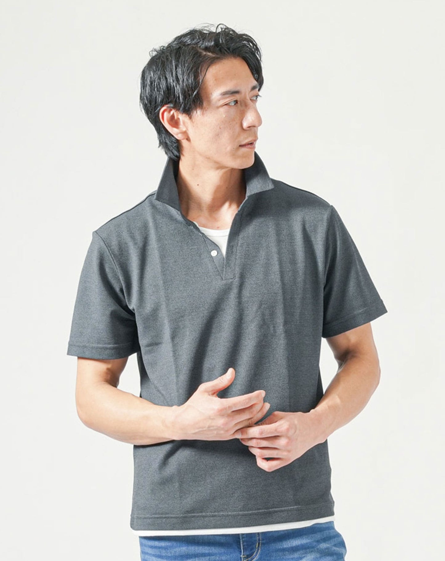 ブラック　H183cmW63kg 着用サイズ:Ｌ