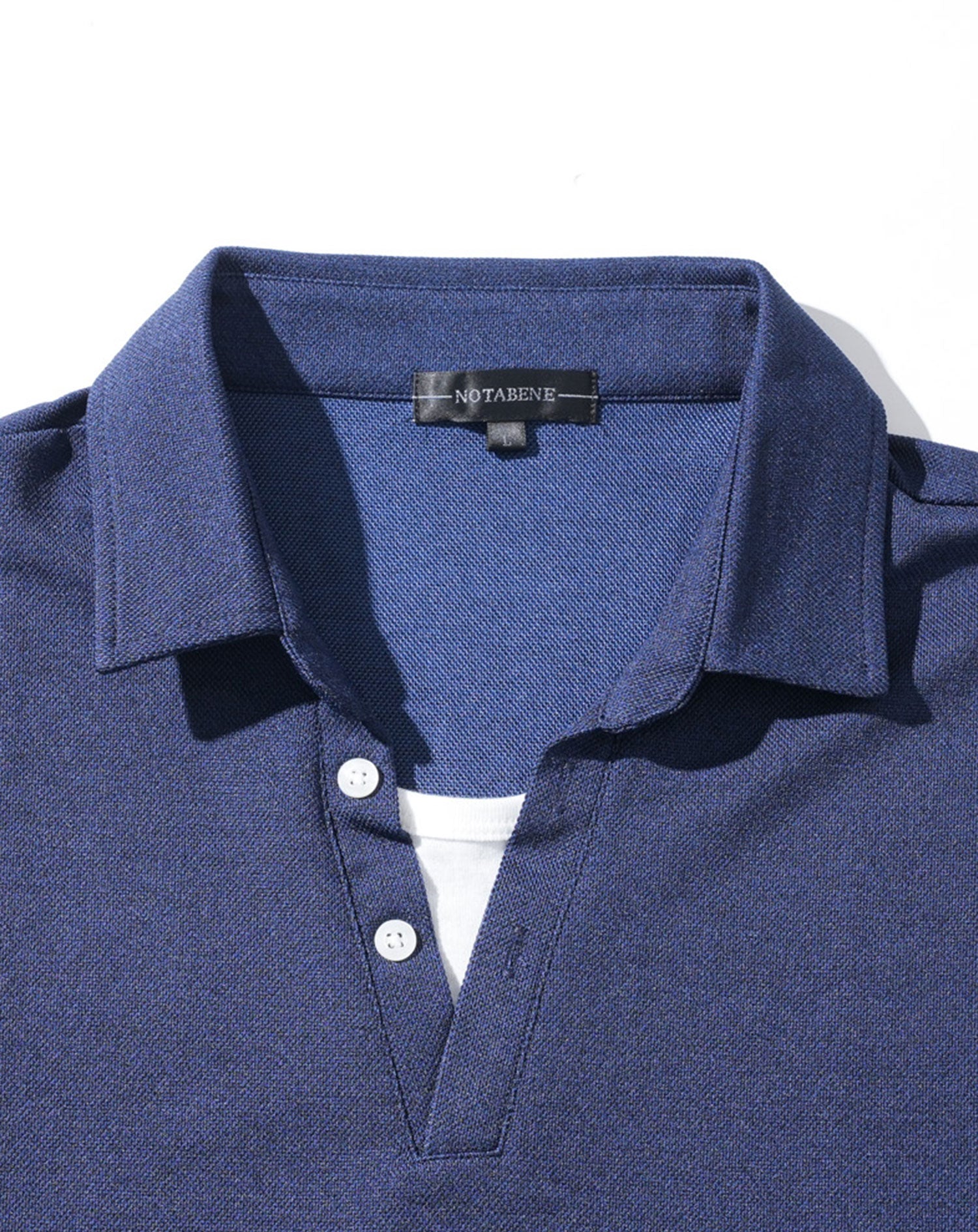 フェイクレイヤード鹿の子半袖ポロシャツ