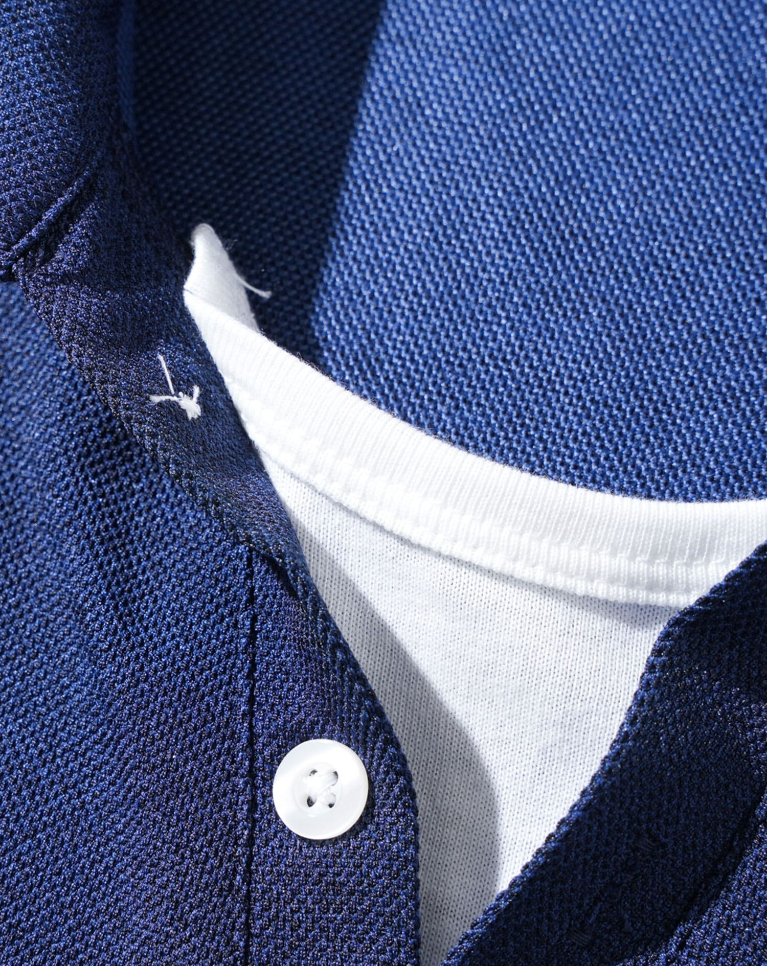 フェイクレイヤード鹿の子半袖ポロシャツ