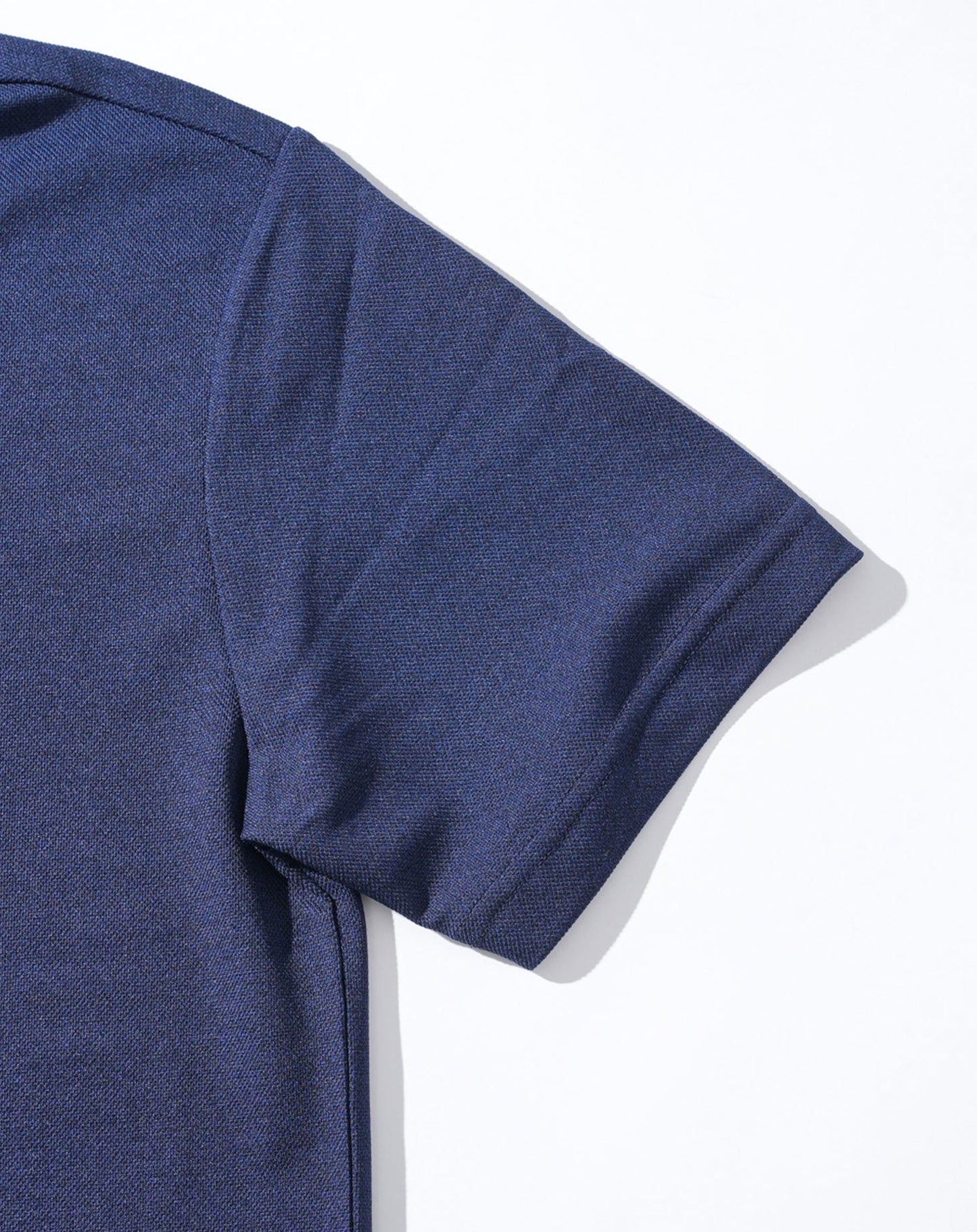 フェイクレイヤード鹿の子半袖ポロシャツ