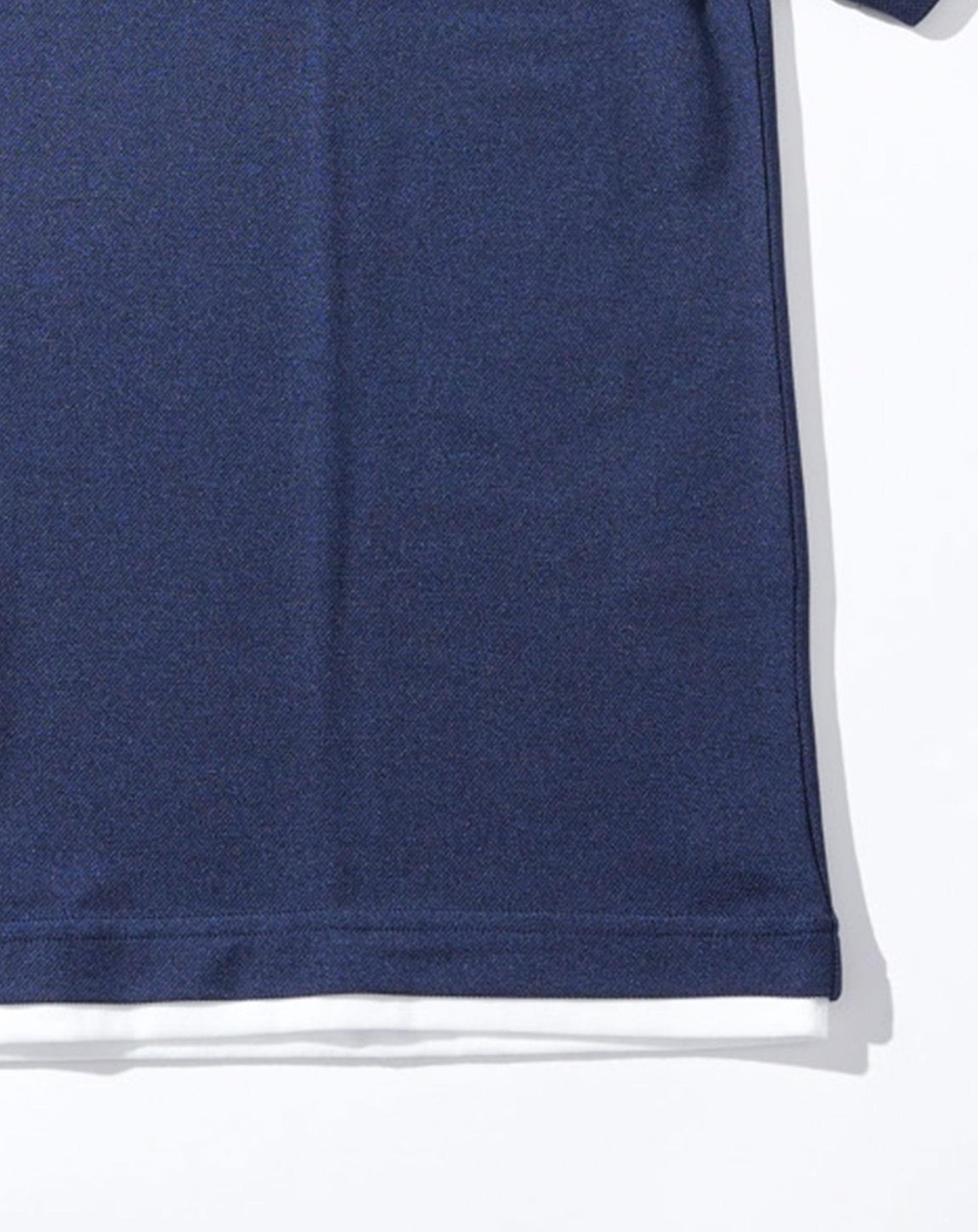 フェイクレイヤード鹿の子半袖ポロシャツ