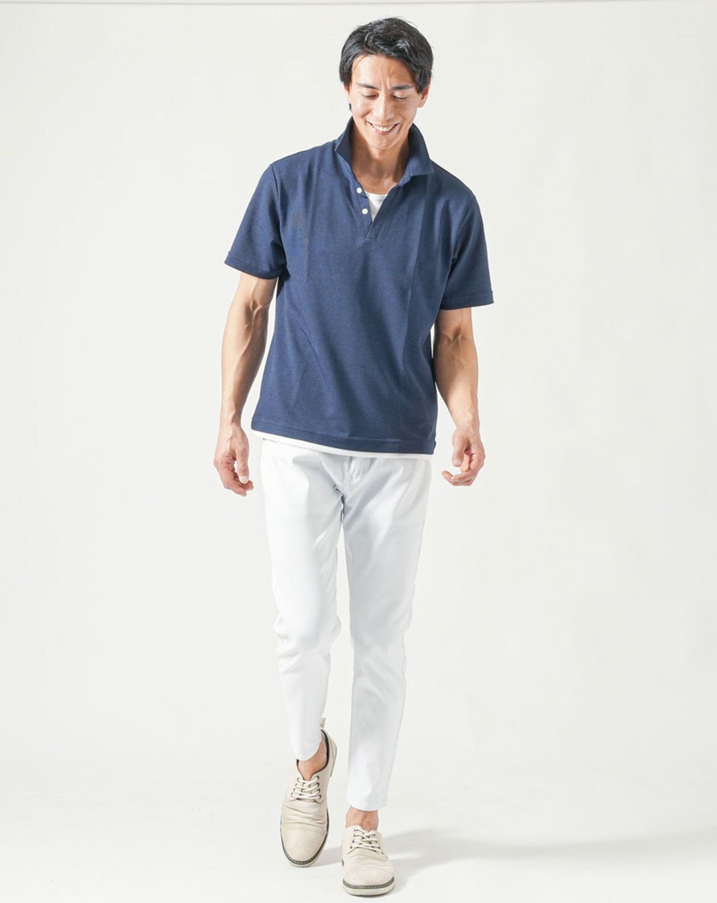 ネイビー　H183cmW63kg 着用サイズ:Ｌ