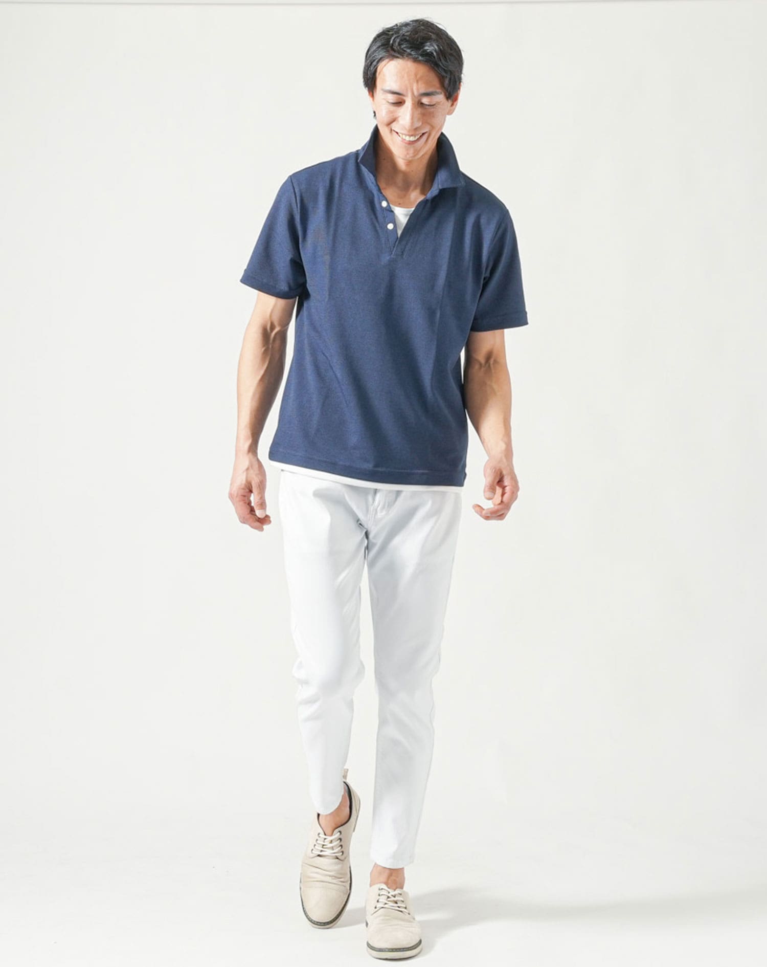 ネイビー　H183cmW63kg 着用サイズ:Ｌ