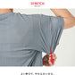 楊柳ストレッチフェイクレイヤードオーバーサイズ半袖Tシャツ