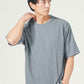 楊柳ストレッチフェイクレイヤードオーバーサイズ半袖Tシャツ