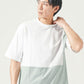 前身頃切り替え半袖クルーネックTシャツ