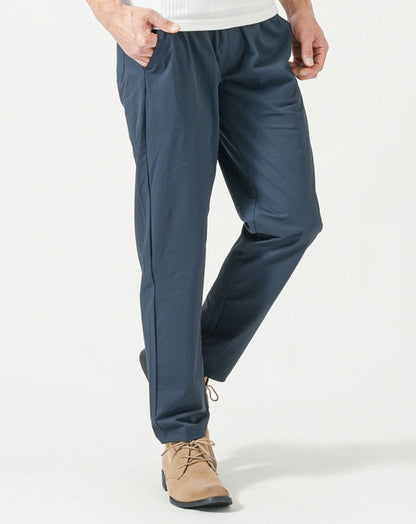 涼しい接触冷感スリムテーパードストレッチイージーパンツ