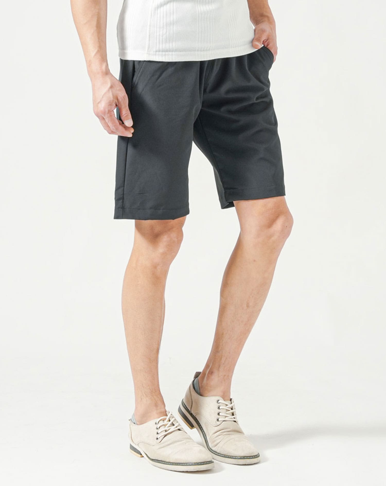 涼しいドライストレッチハーフパンツ メンズ夏用スリム