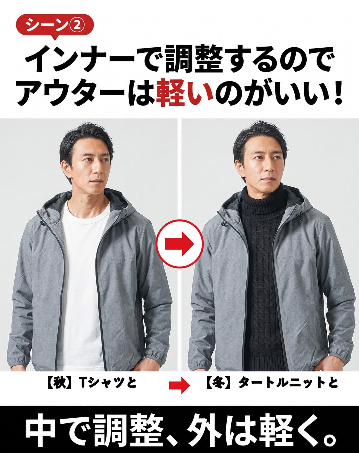 防風・撥水加工ストレッチマウンテンパーカー