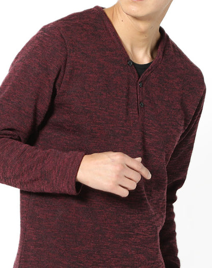 フェイクレイヤードデザイン裏起毛長袖Ｔシャツ