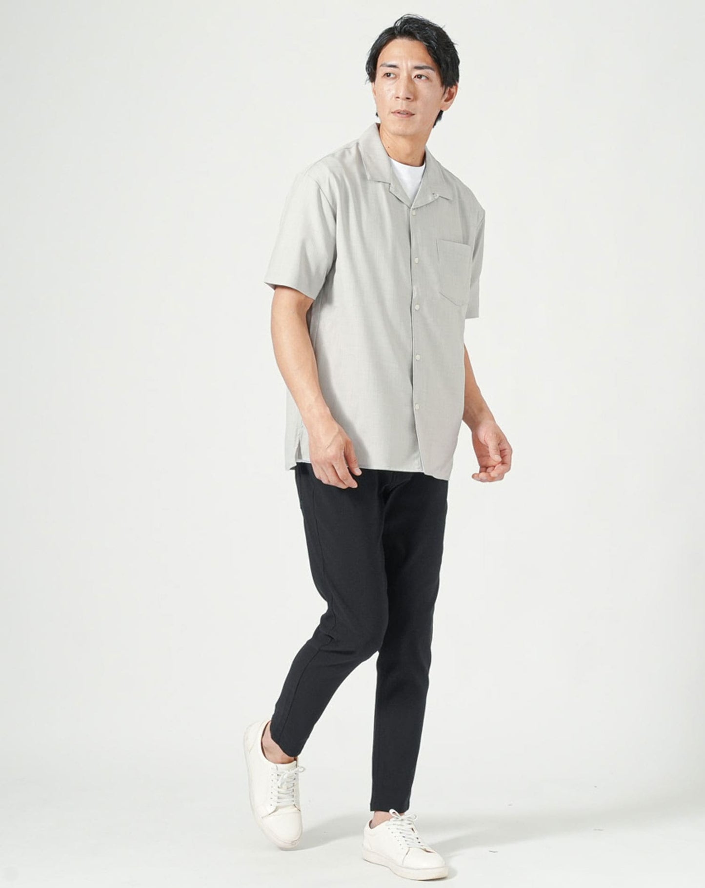 ベージュ　H183cmW63kg 着用サイズ:Ｌ