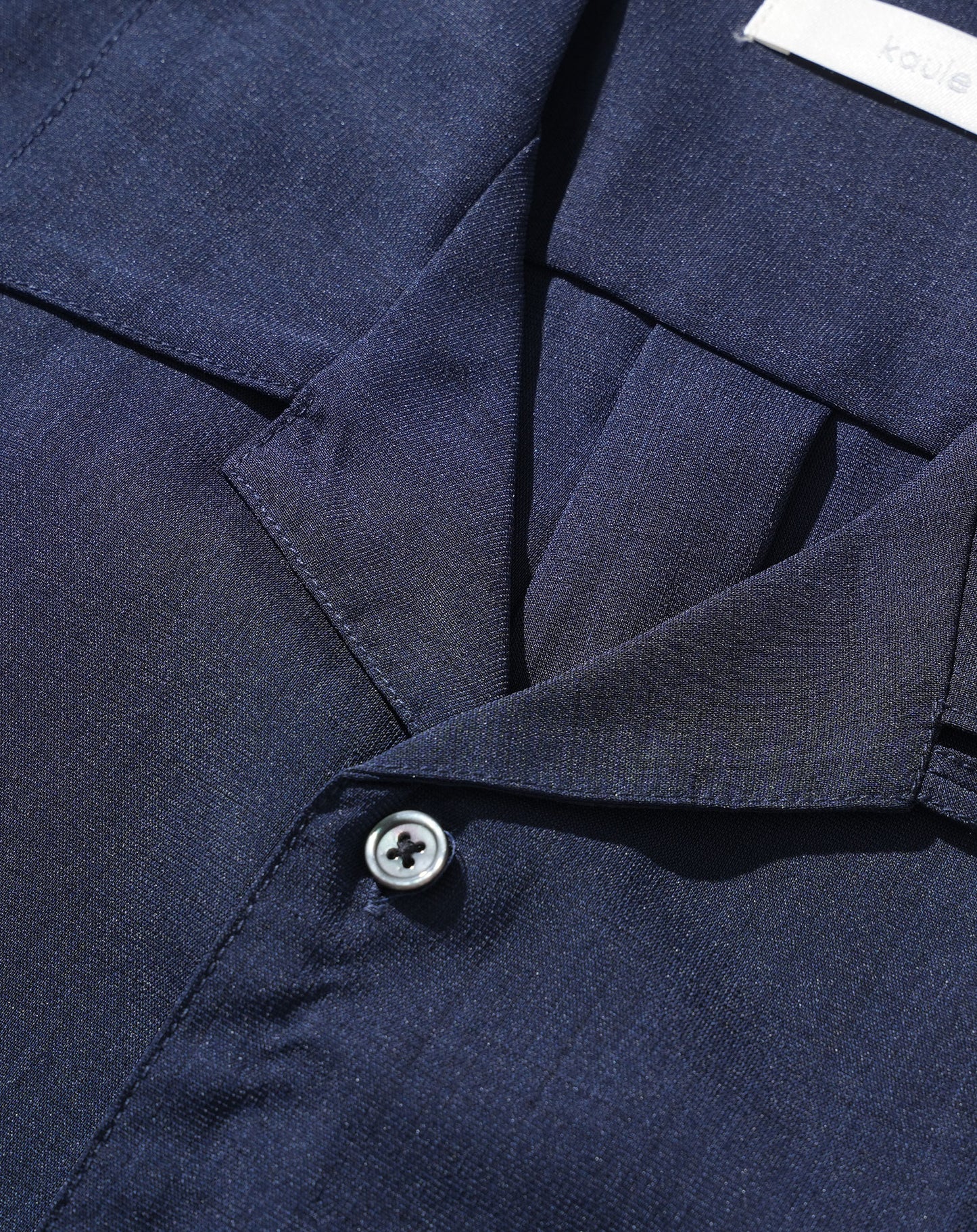 リネンライク半袖オープンカラー開襟シャツ