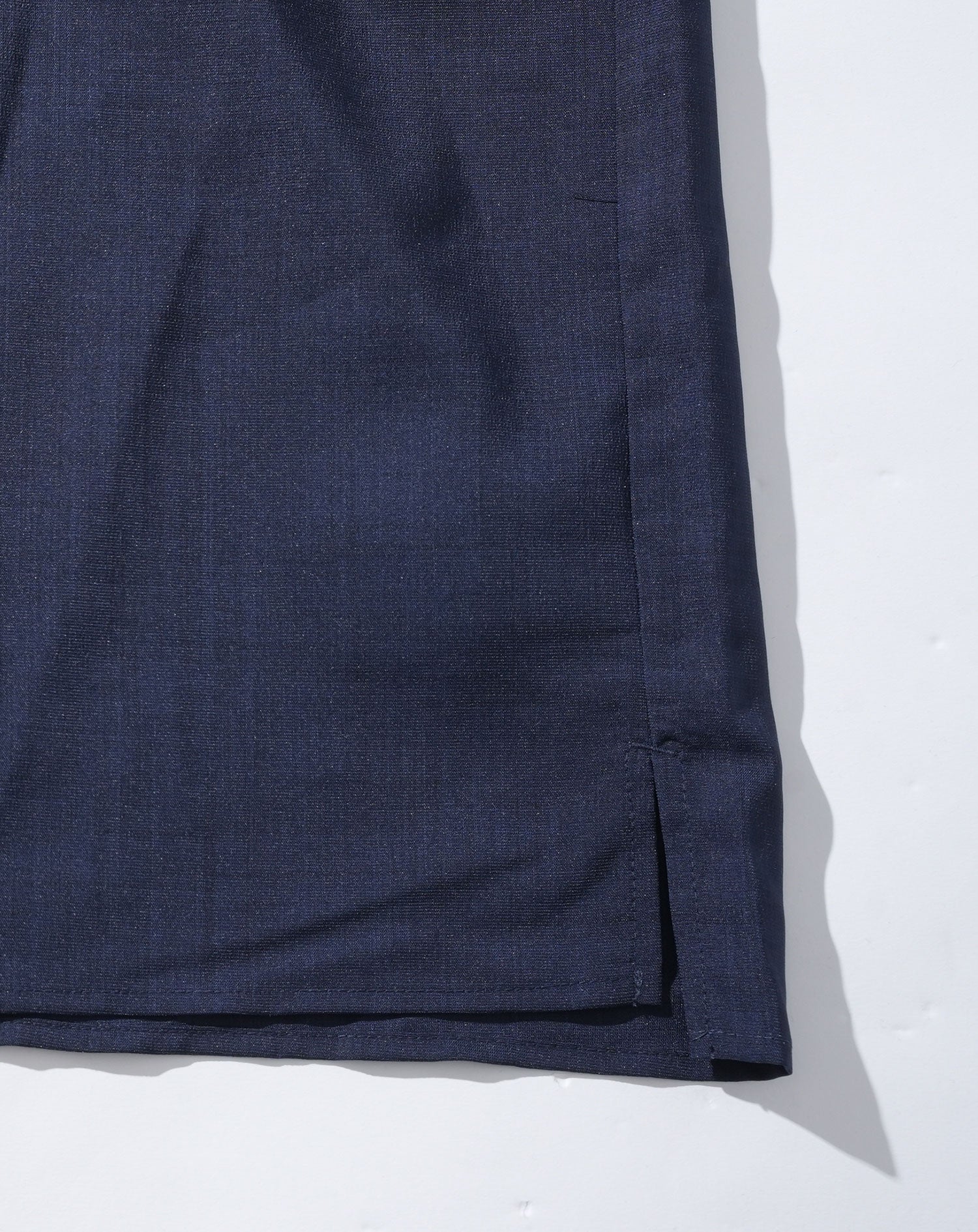 リネンライク半袖オープンカラー開襟シャツ