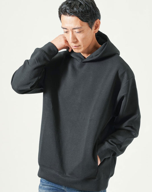 ゆったり長袖プルオーバーパーカー