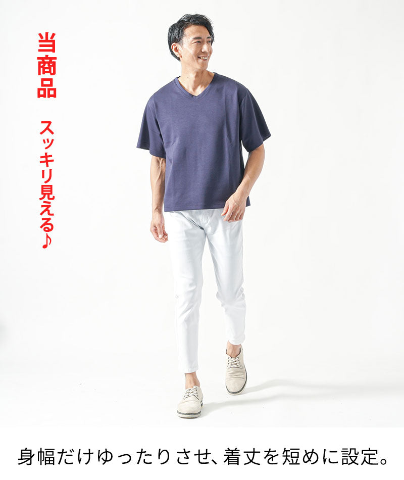 サーモライトうっすらアーガイルVネック長袖Tシャツ