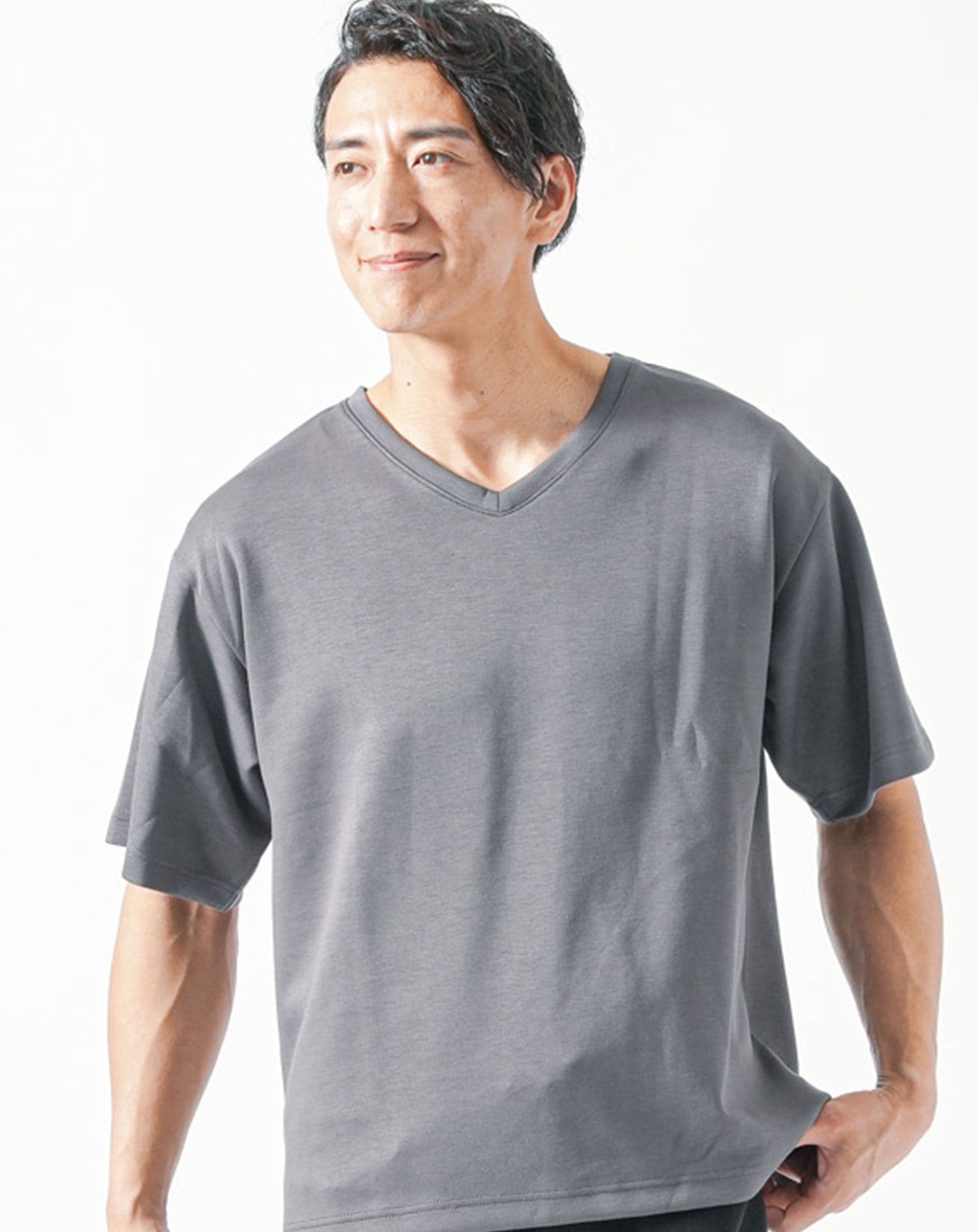 ディープvネックtシャツ 販売済み 冷感