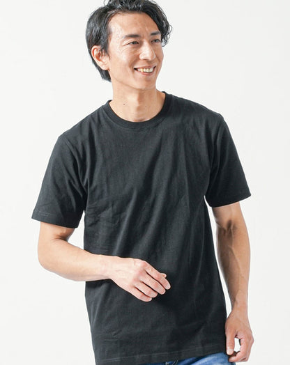 厚手生地Vネック・クルーネック半袖無地Tシャツ