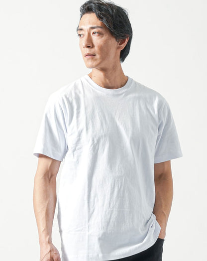 厚手生地Vネック・クルーネック半袖無地Tシャツ
