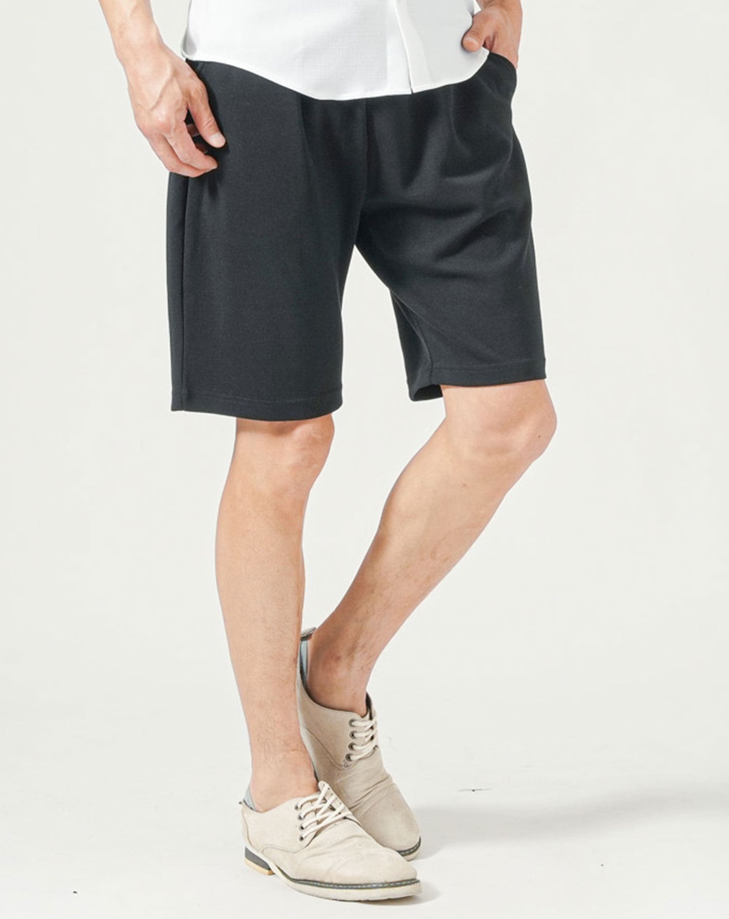 接触冷感テトロンストレッチハーフパンツ