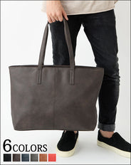 シンプルデザインファスナー付きPUレザートートバッグ