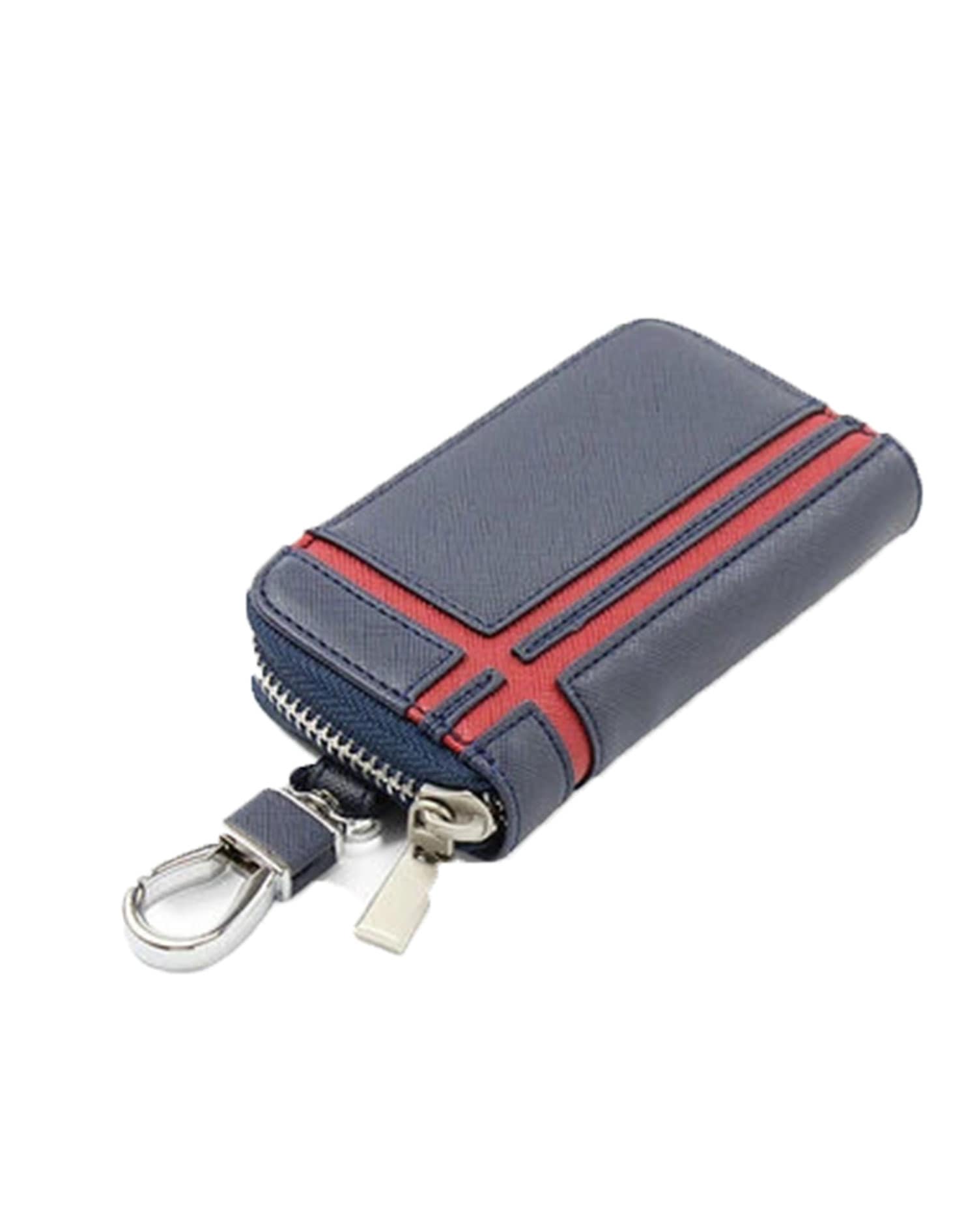 PUレザーライン入りキーケース