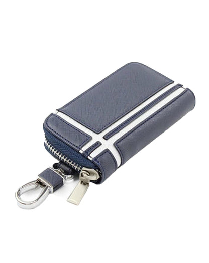 PUレザーライン入りキーケース