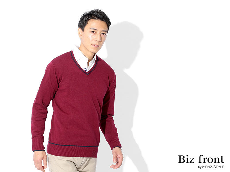 Vネック ニット セーター メンズ かっこいい モテる おしゃれ ブランド