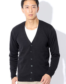 コットンニットスリムカーディガン