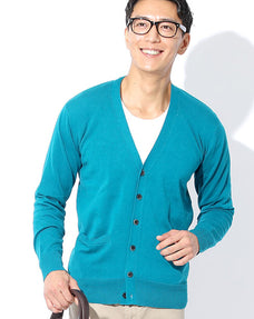 コットンニットスリムカーディガン