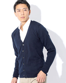 コットンニットスリムカーディガン