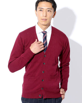 コットンニットスリムカーディガン