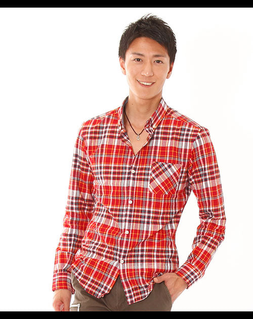 日本製タータンチェックシャツ