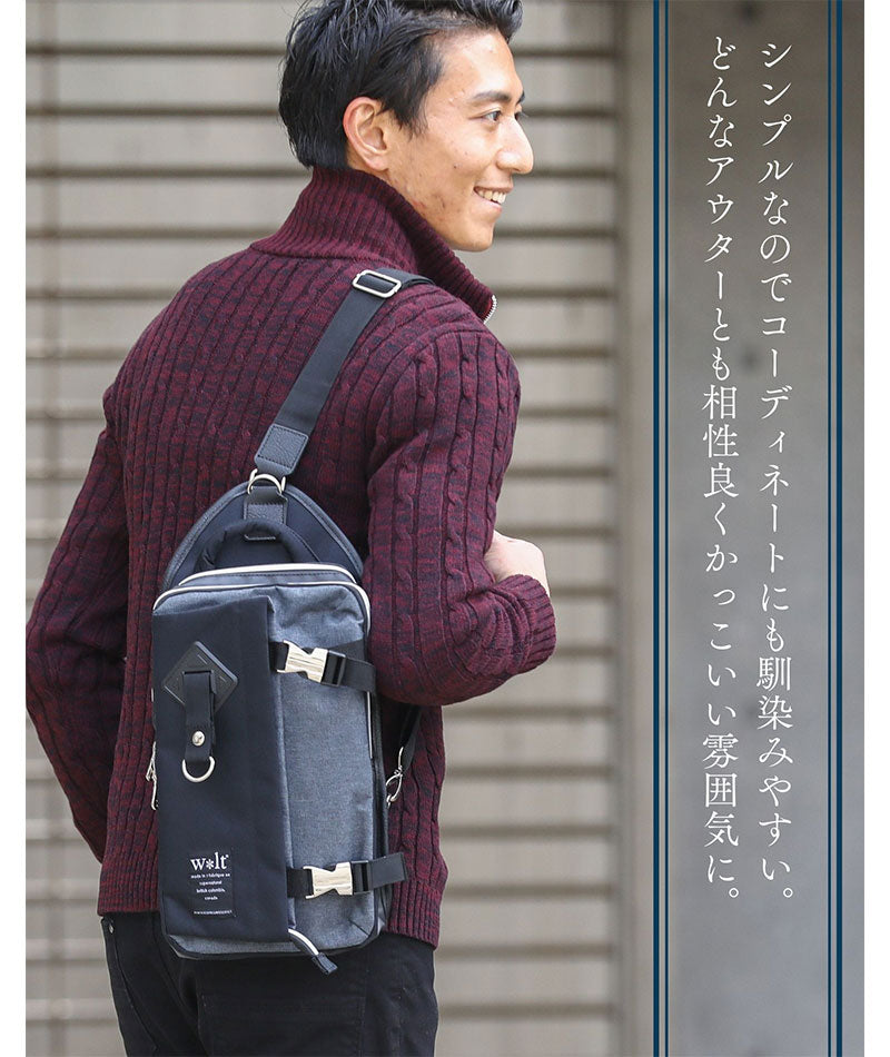 配色切り替えデザインボディバッグ ボディバッグ メンズ