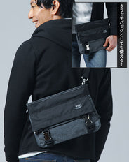 プラップポケット付きサコッシュミニショルダーバッグ