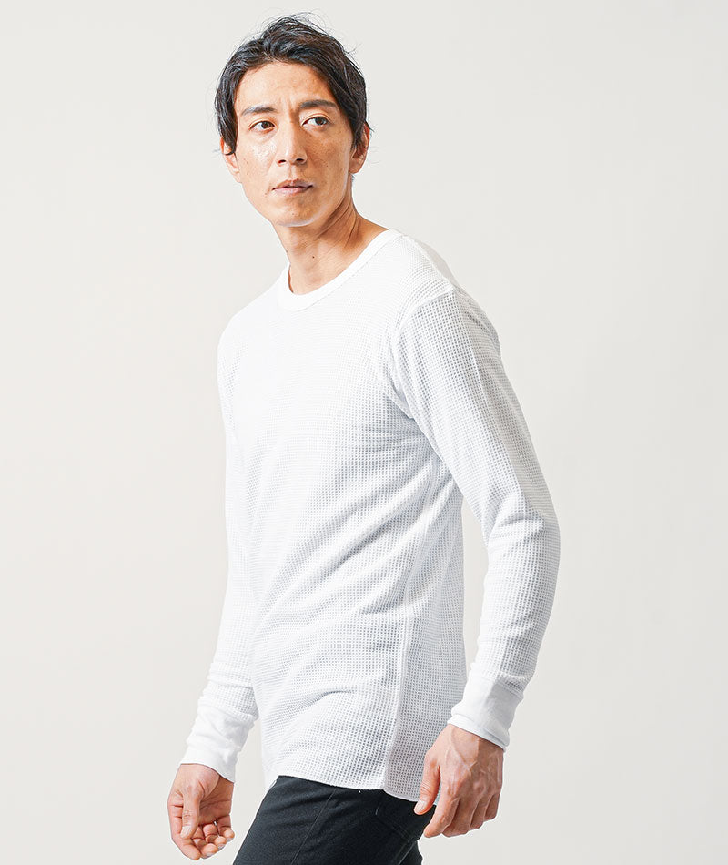 Tシャツ カットソー メンズ ワッフル 長袖 おしゃれ ブランド 人気