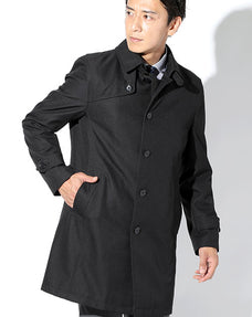 撥水ステンカラーコートライナー付き