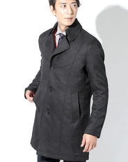 黒シングルトレンチコート ライナー付き Biz