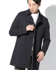 ストライプシングルトレンチコート ライナー付き Biz