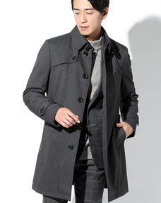 バーズアイステンカラーコート ライナー付き