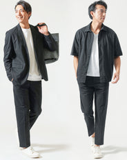 涼しいジャケット×涼しいシャツ×涼しいパンツ　「仕事⇔私服」3点セット