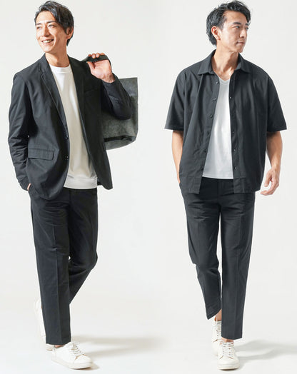 涼しいジャケット×涼しいシャツ×涼しいパンツ　「仕事⇔私服」3点セット