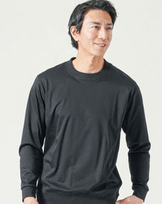 ジャケット専用インナー プレミアムコットン長袖クルーネックTシャツ