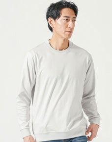 ジャケット専用インナー プレミアムコットン長袖クルーネックTシャツ